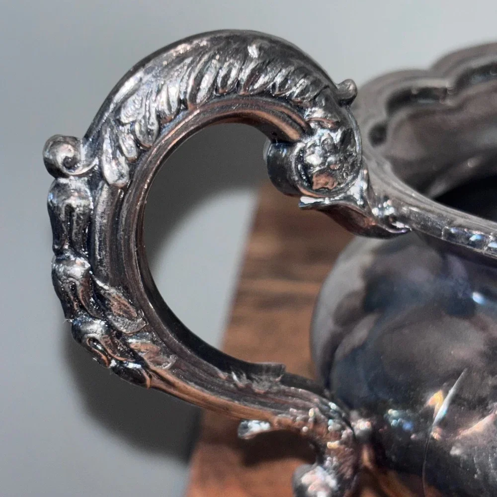 Victorian Plate EPBM 377 Silver‎ Creamer and Sugar Bowl Set Vintage Ornate